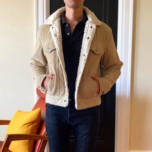 Sandro Paris | Shearling Corduroy Jacket | Men's Small